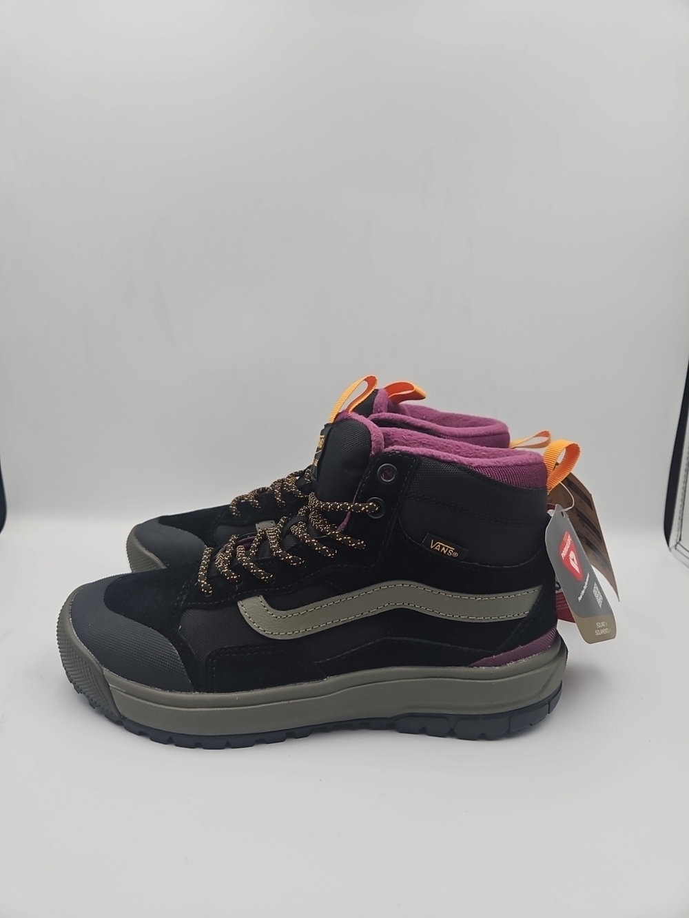 Vans Women’s Black with Purple & Orange Lace-Up Ankle Boots